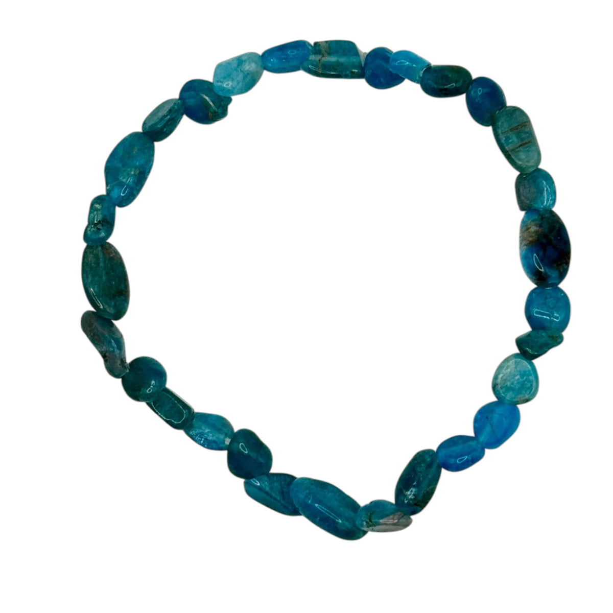 Bracelet Apatite Bleue Pierres Roulées
