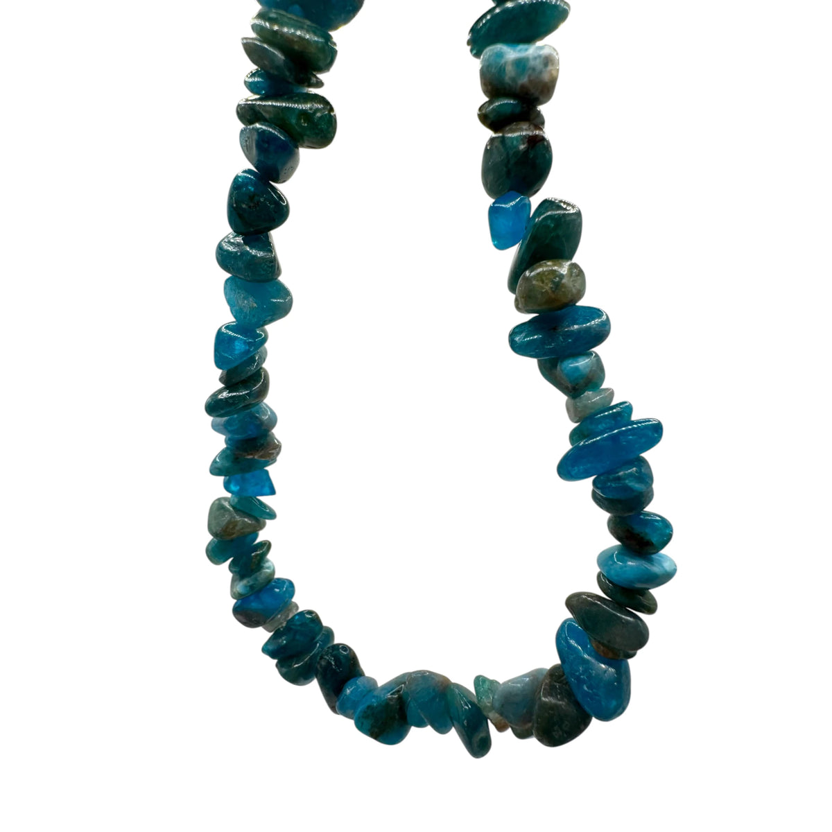 Fil de perles naturelles d'Apatite extra chips / Baroque 80cm