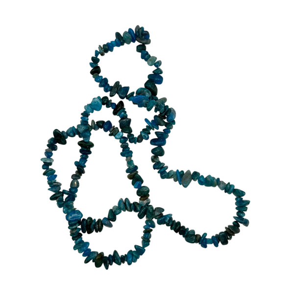Fil de perles naturelles d'Apatite extra chips / Baroque 80cm