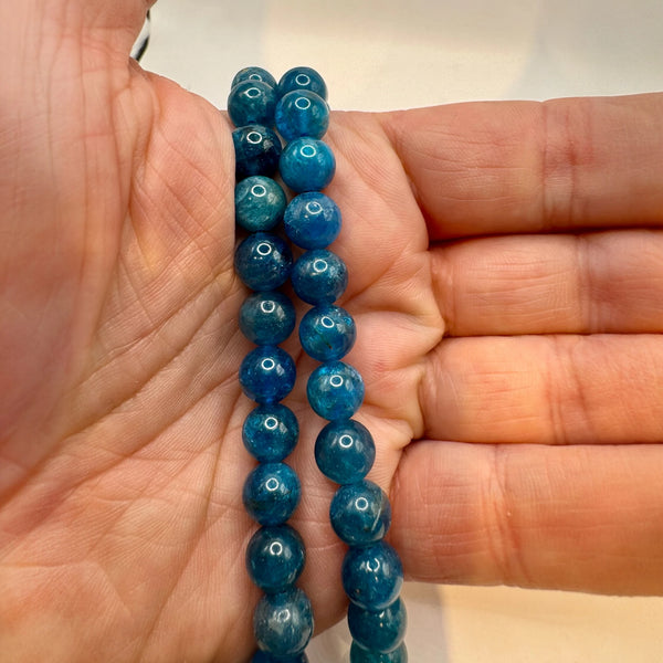 Apatite Extra Fil de Perles Naturelle 8mm, env 39cm