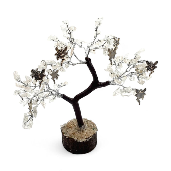 Arbre de Vie et du Bonheur: Equilibre Spirituel - Cristal de Roche, Fées