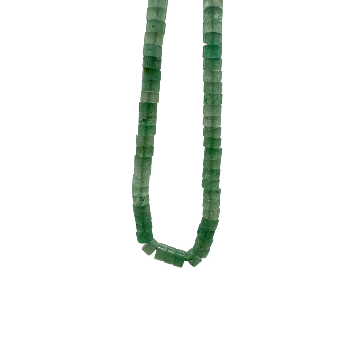 Aventurine Verte Fil de Perles Naturelle Heishi 3.8-4.2x2-4.5mm, env 39cm