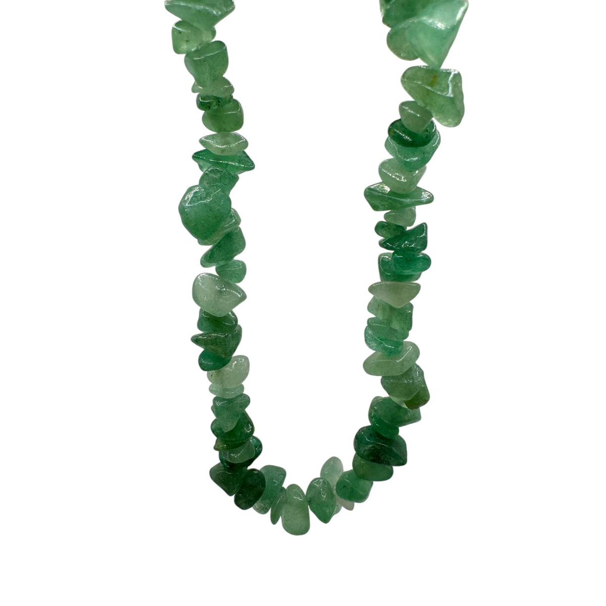 Fil de perles naturelles d' Aventurine Verte chips / Baroque 80cm