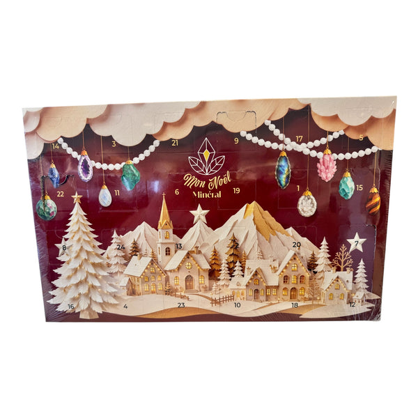 Calendrier de l'Avent "Mes Pierres Naturelles" + 1 Fleur de vie 10cm offerte