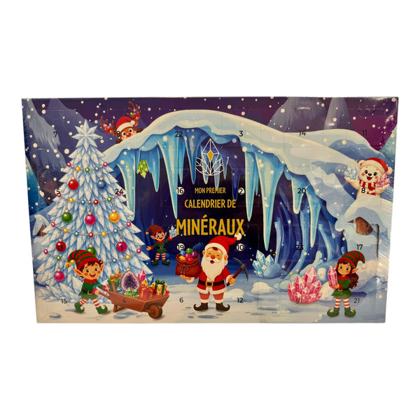 Calendrier de l'Avent "Mon premier calendrier de Minéraux" + 1 Fleur de vie 10cm offerte