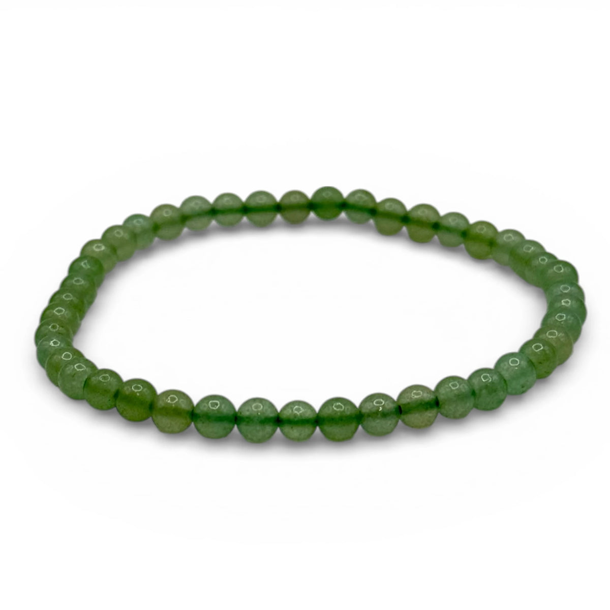 Bracelet “Tranquillité & Chance” en Aventurine Verte Perles Rondes