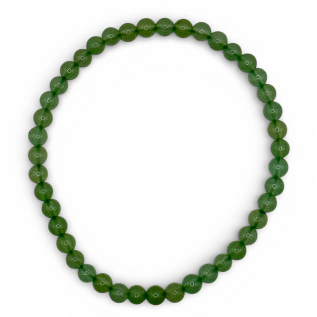 Bracelet “Tranquillité & Chance” en Aventurine Verte Perles Rondes
