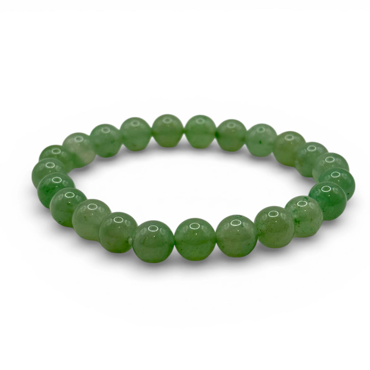 Bracelet “Tranquillité & Chance” en Aventurine Verte Perles Rondes