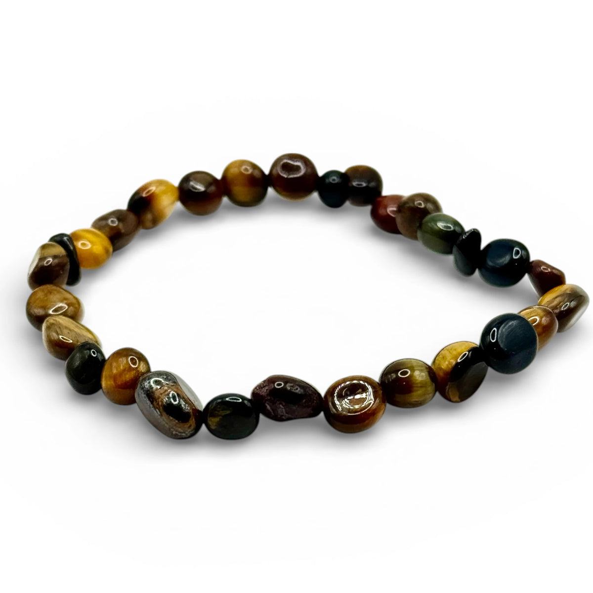 Bracelet Œil de Tigre Pierres Roulées