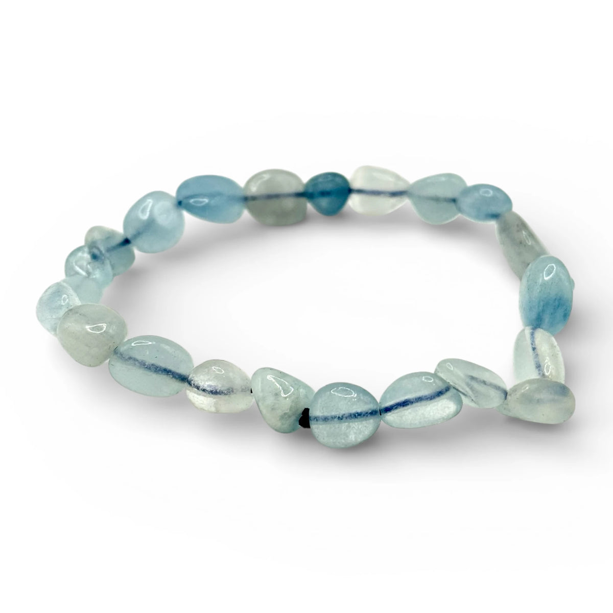 Bracelet Aigue-Marine Pierres Roulées