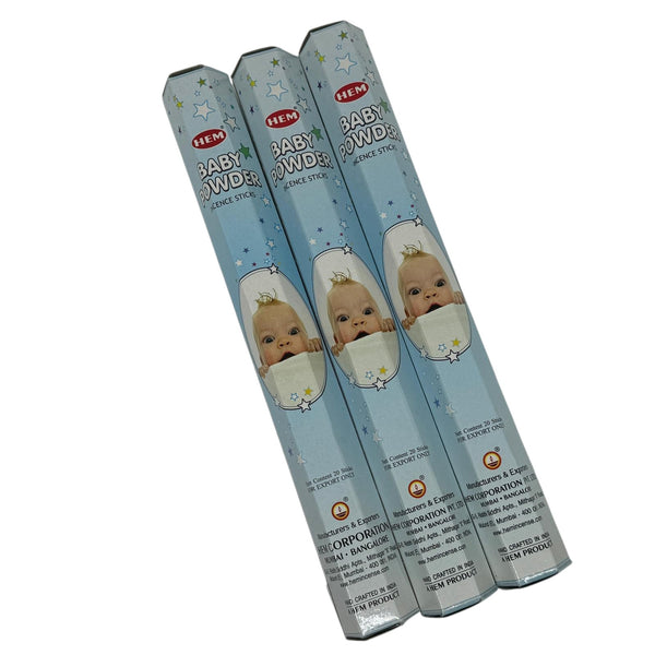 Encens Hem Poudre Bébé Talc, bâtonnets