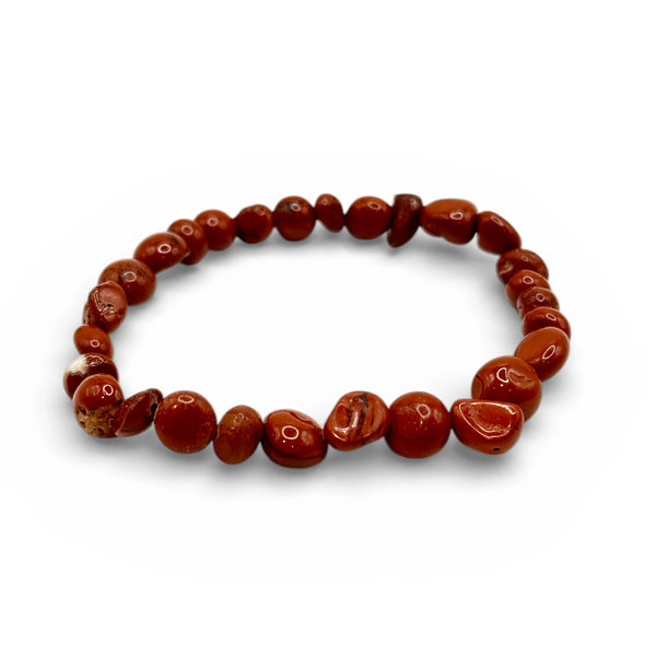 Bracelet Jaspe rouge Pierres Roulées