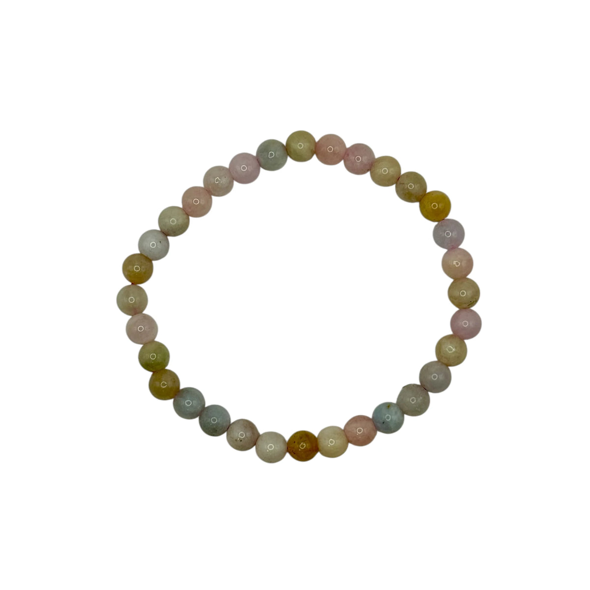 Bracelet "Bien-Être & Compassion" en Aigue-Marine et Morganite Perles Rondes
