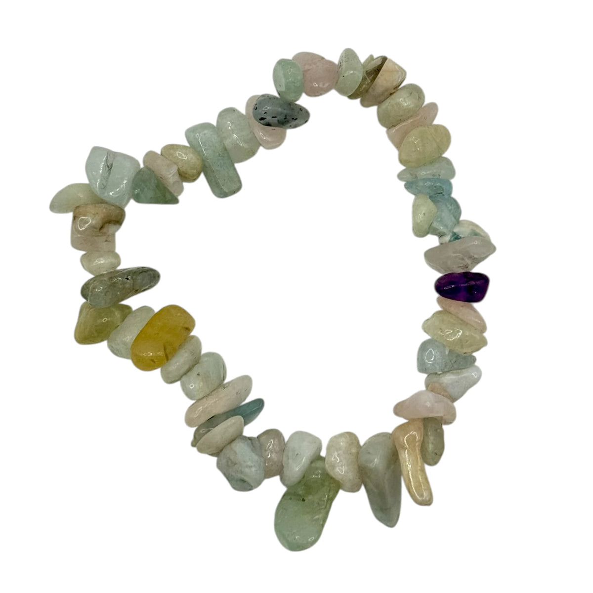 Bracelet Beryl, Aigue-Marine et Morganite chips