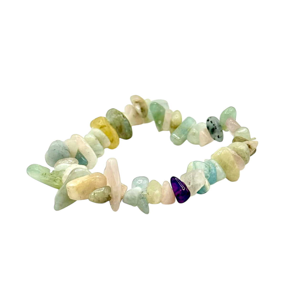 Bracelet Beryl, Aigue-Marine et Morganite chips