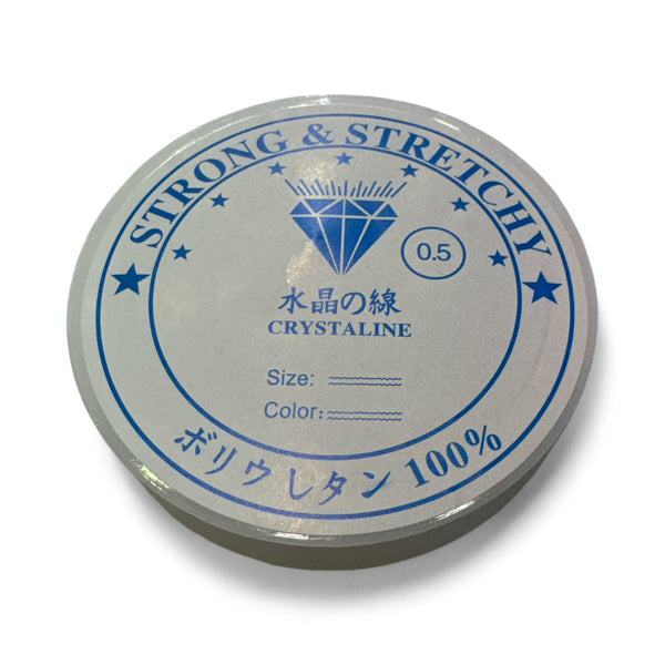 Fil élastique transparent pour fabrications de bracelets et bijoux, diam: 0.5mm