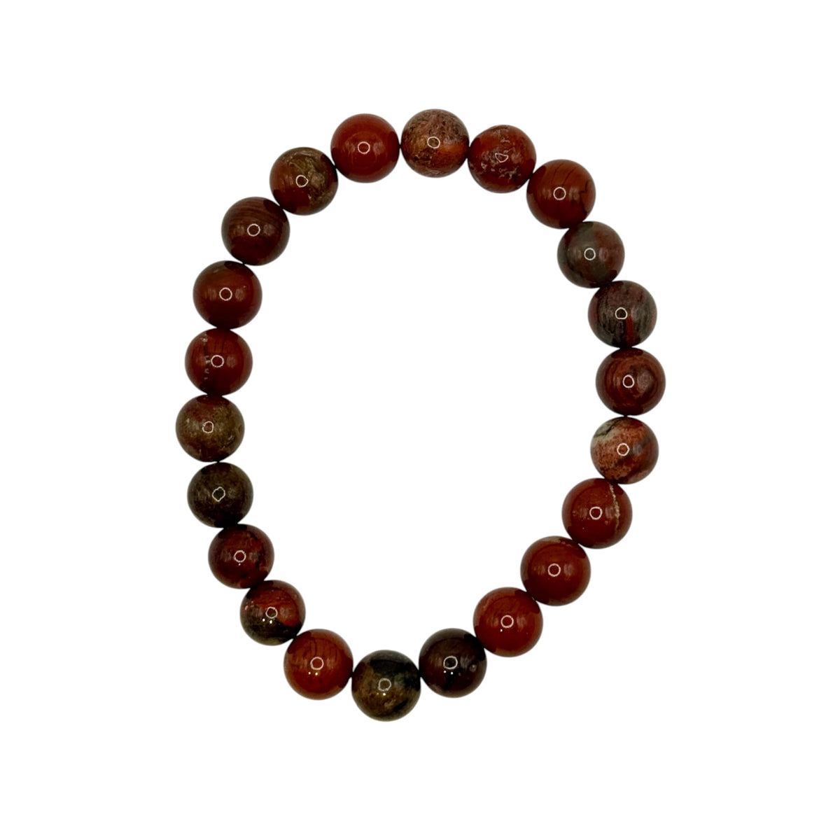 Bracelet "Ancrage & Vitalité" en Jaspe Breschia Perles Rondes