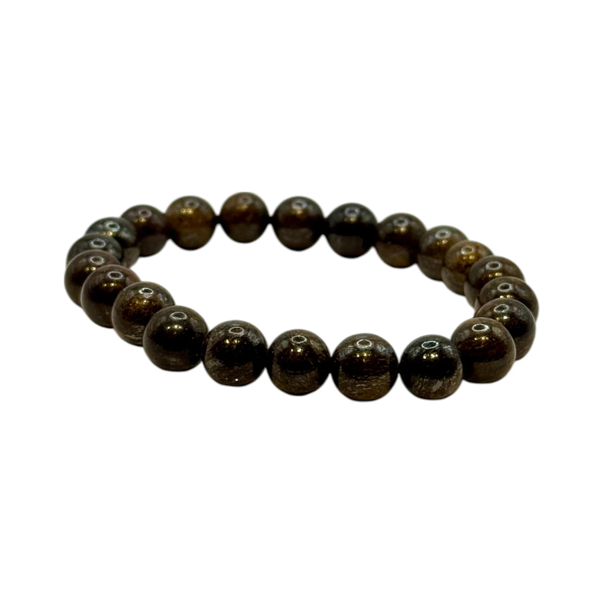 Bracelet “Force & Énergie” en Bronzite Perles Rondes
