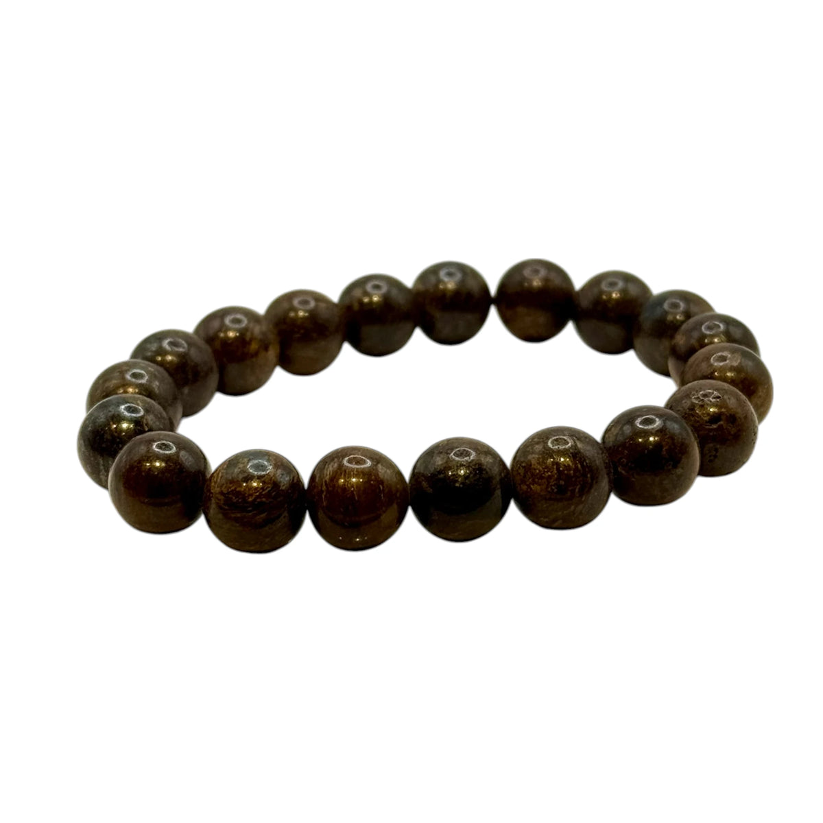 Bracelet “Force & Énergie” en Bronzite Perles Rondes