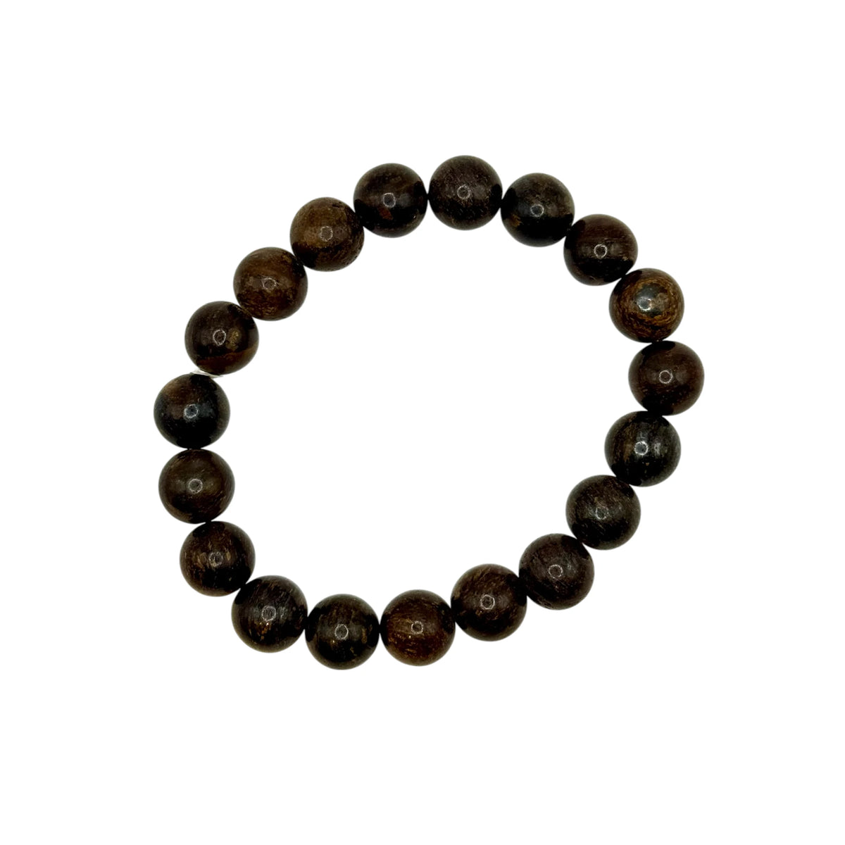 Bracelet “Force & Énergie” en Bronzite Perles Rondes