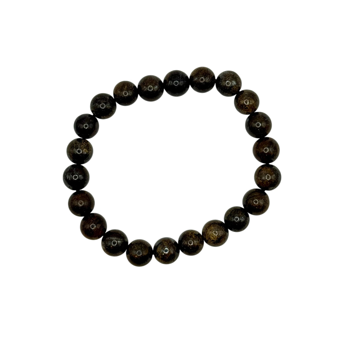 Bracelet “Force & Énergie” en Bronzite Perles Rondes