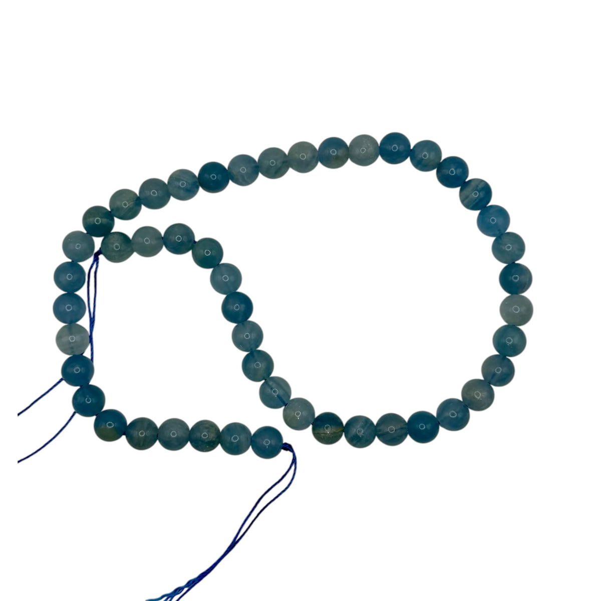 Calcite Bleue Fil de Perles Naturelle 6-8 mm, env 39cm