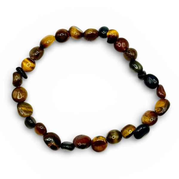 Bracelet Œil de Tigre Pierres Roulées