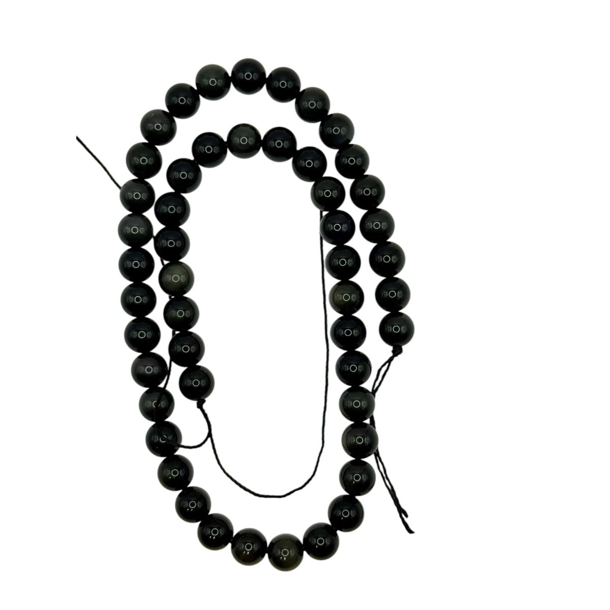 Obsidienne Œil Céleste AAA Fil de Perles Naturelle 8-10mm, env 39cm