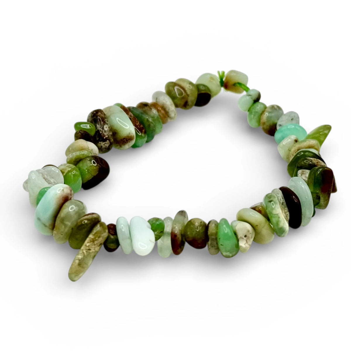 Bracelet chips Chrysoprase