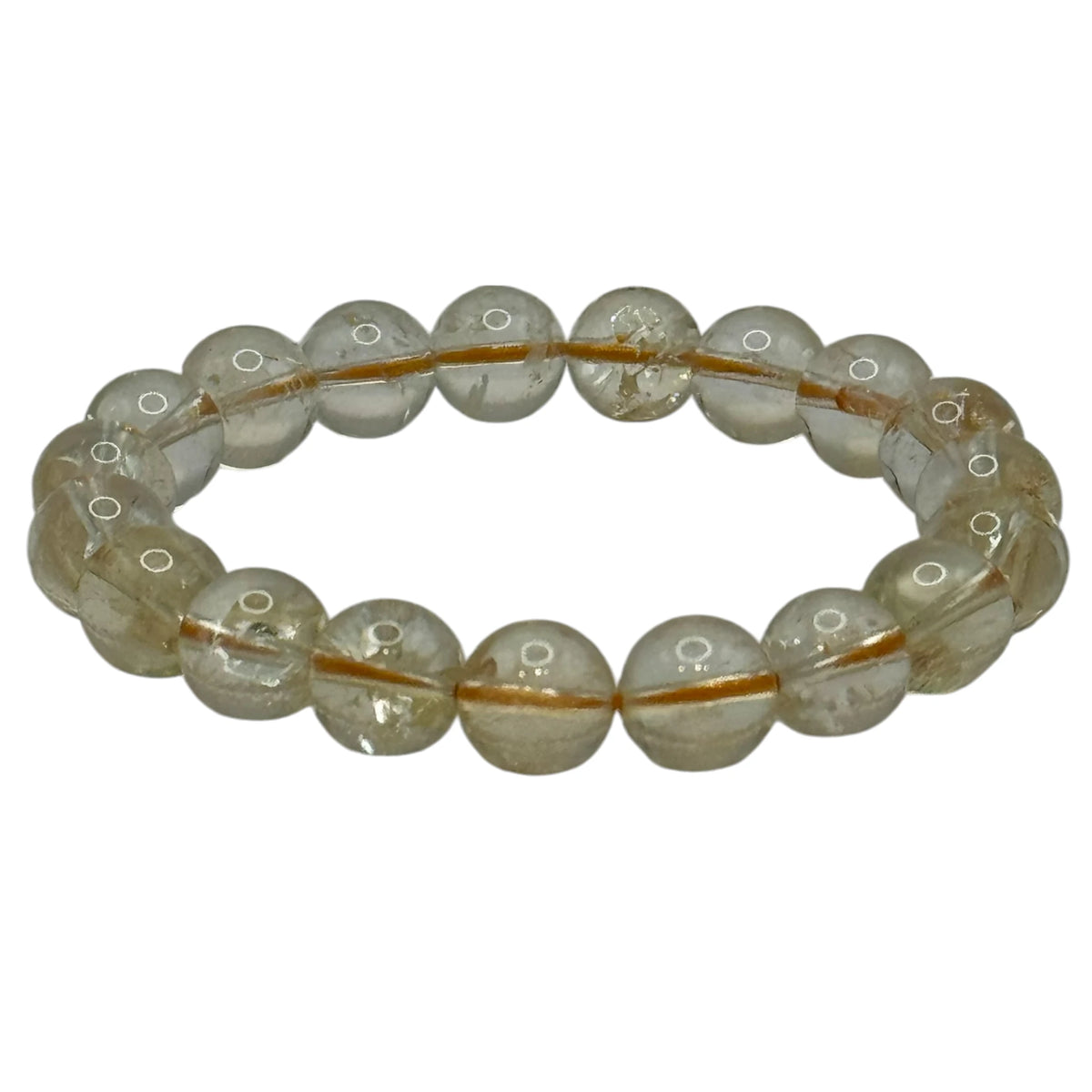 Bracelet “Joie & Prospérité” en Citrine Naturelle AA Perles Rondes
