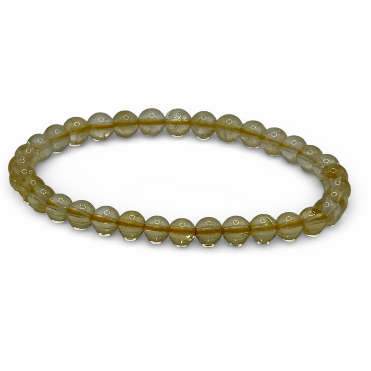 Bracelet “Joie & Prospérité” en Citrine Naturelle AA Perles Rondes