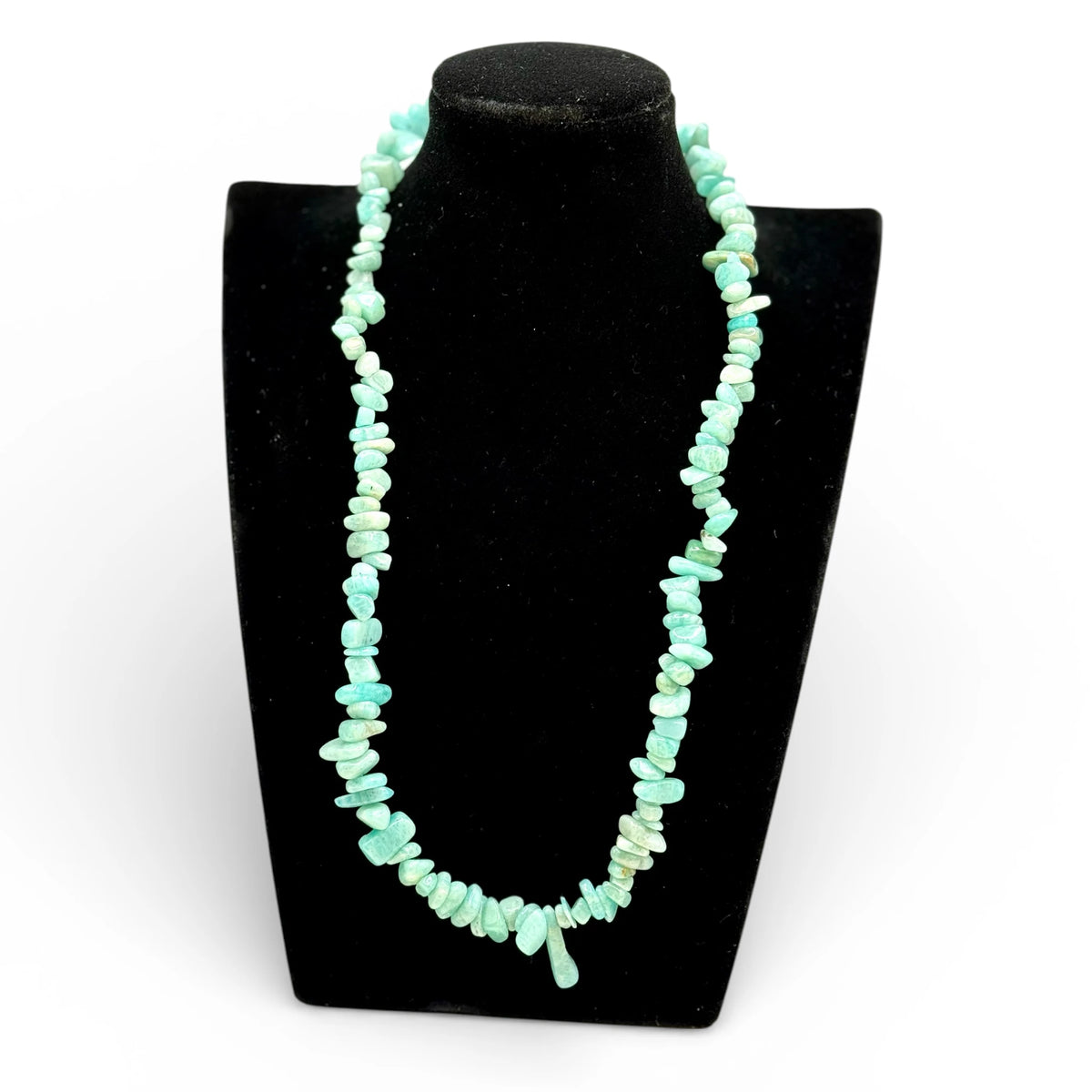 Collier baroque/chips en Amazonite 40 cm