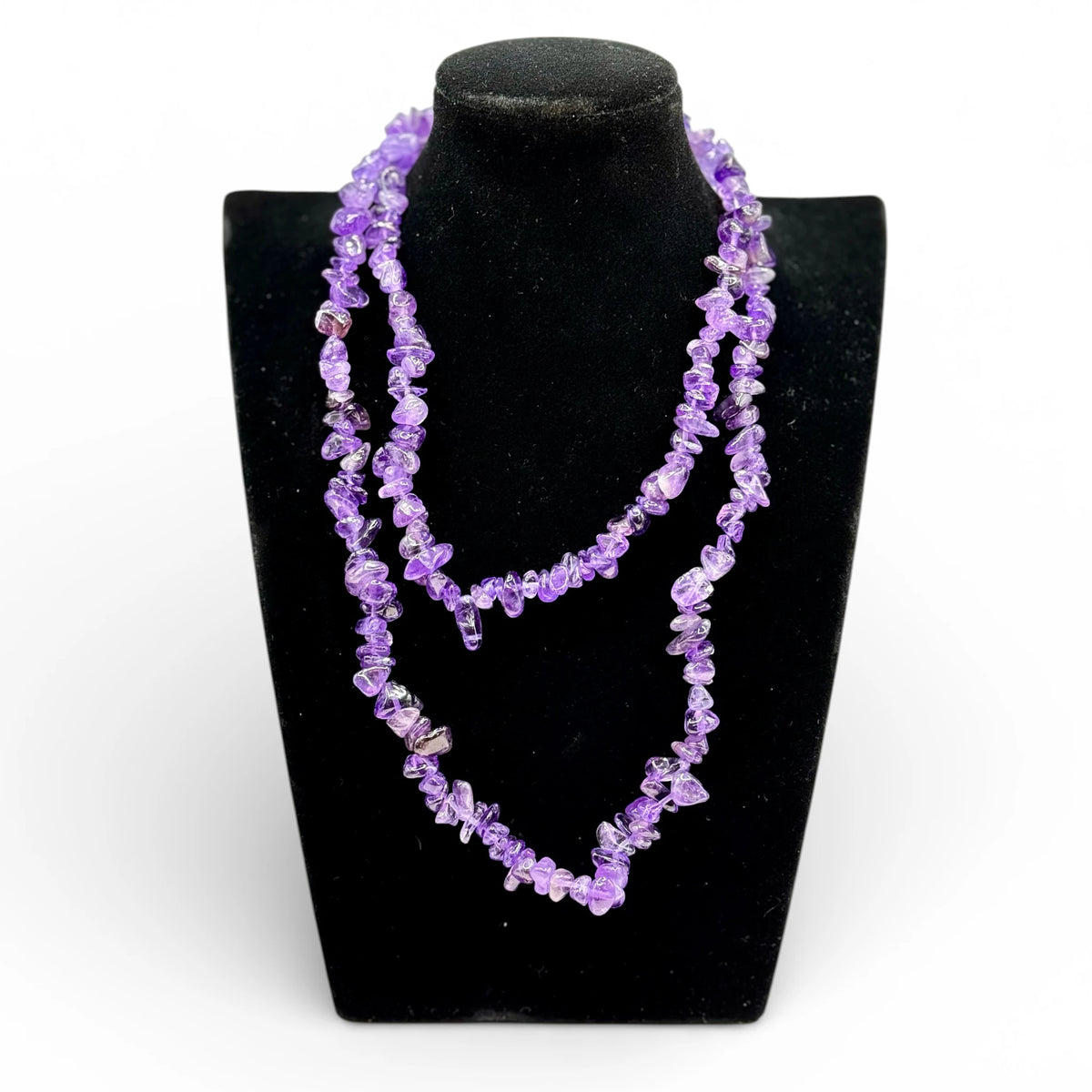 Collier baroque/chips en Améthyste 40 et 80 cm