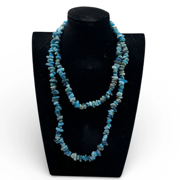 Collier baroque/chips en Apatite 40 et 80 cm