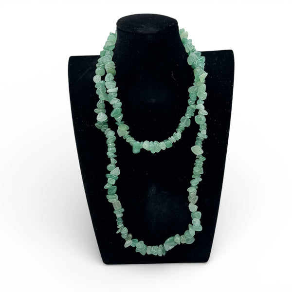 Collier baroque/chips en Aventurine 40 et 80 cm