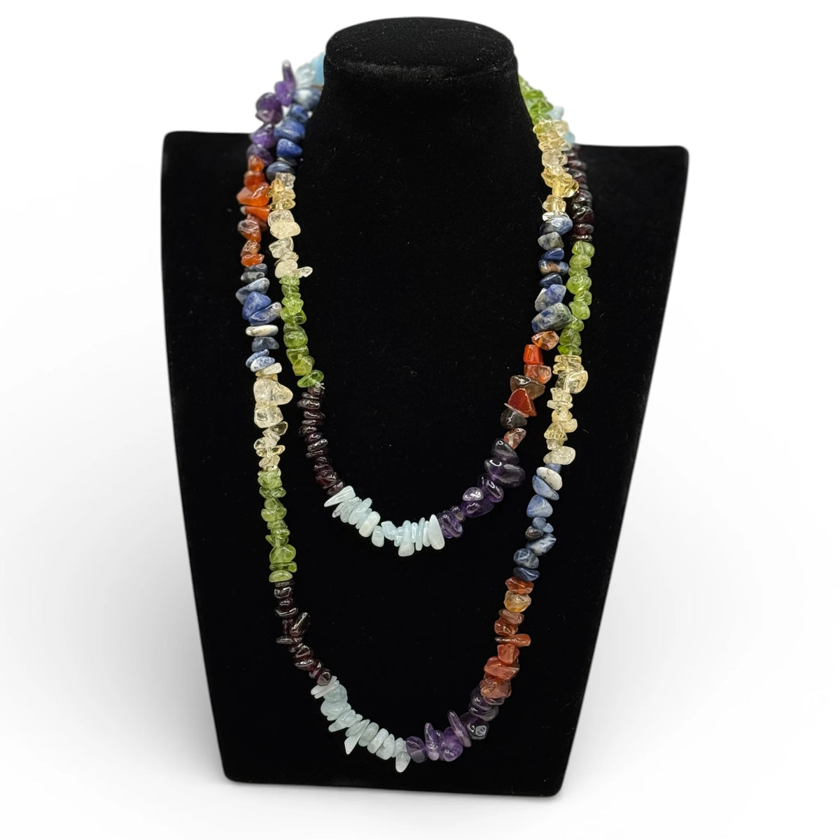 Collier baroque/chips 7 Chakras 40 et 80 cm