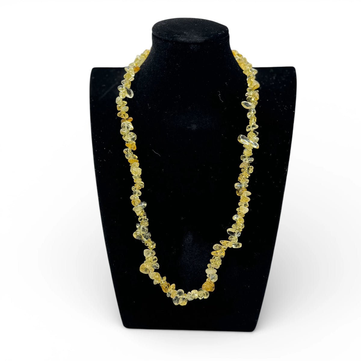 Collier baroque/chips en Citrine  chauffée 40 et 80 cm