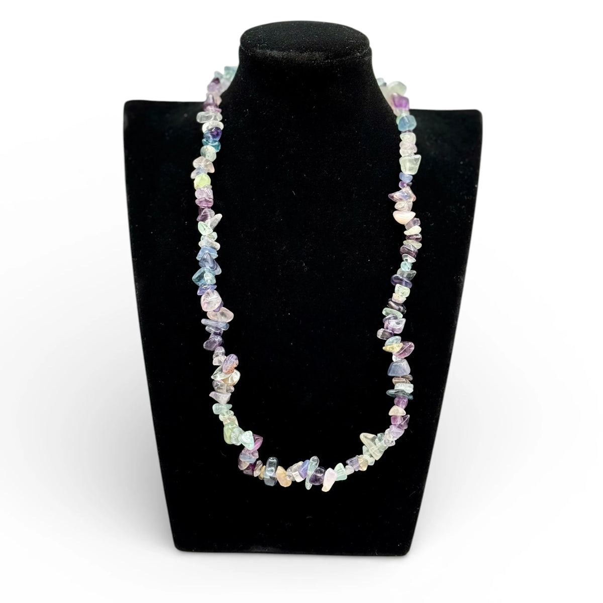 Collier baroque/chips en Fluorite/fluorine Multicolore 40 et 80 cm