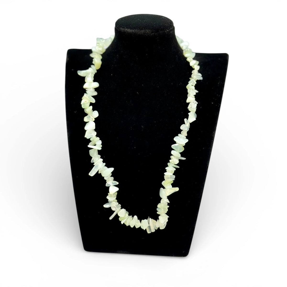 Collier baroque/chips en Jade 40 cm