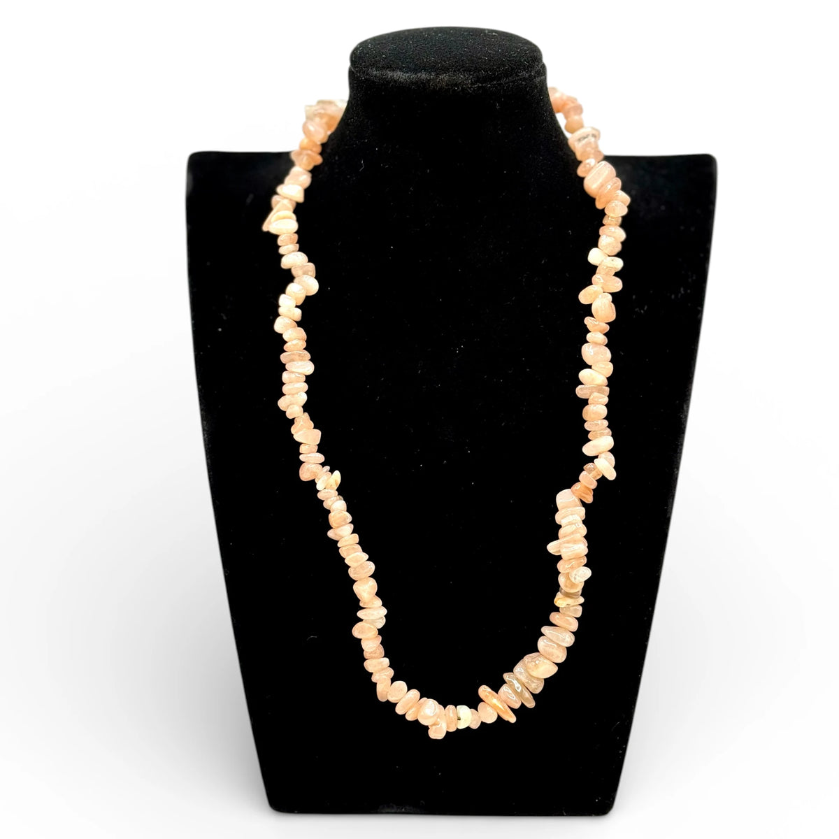 Collier baroque/chips en Pierre de Lune multicolore 40 et 80 cm