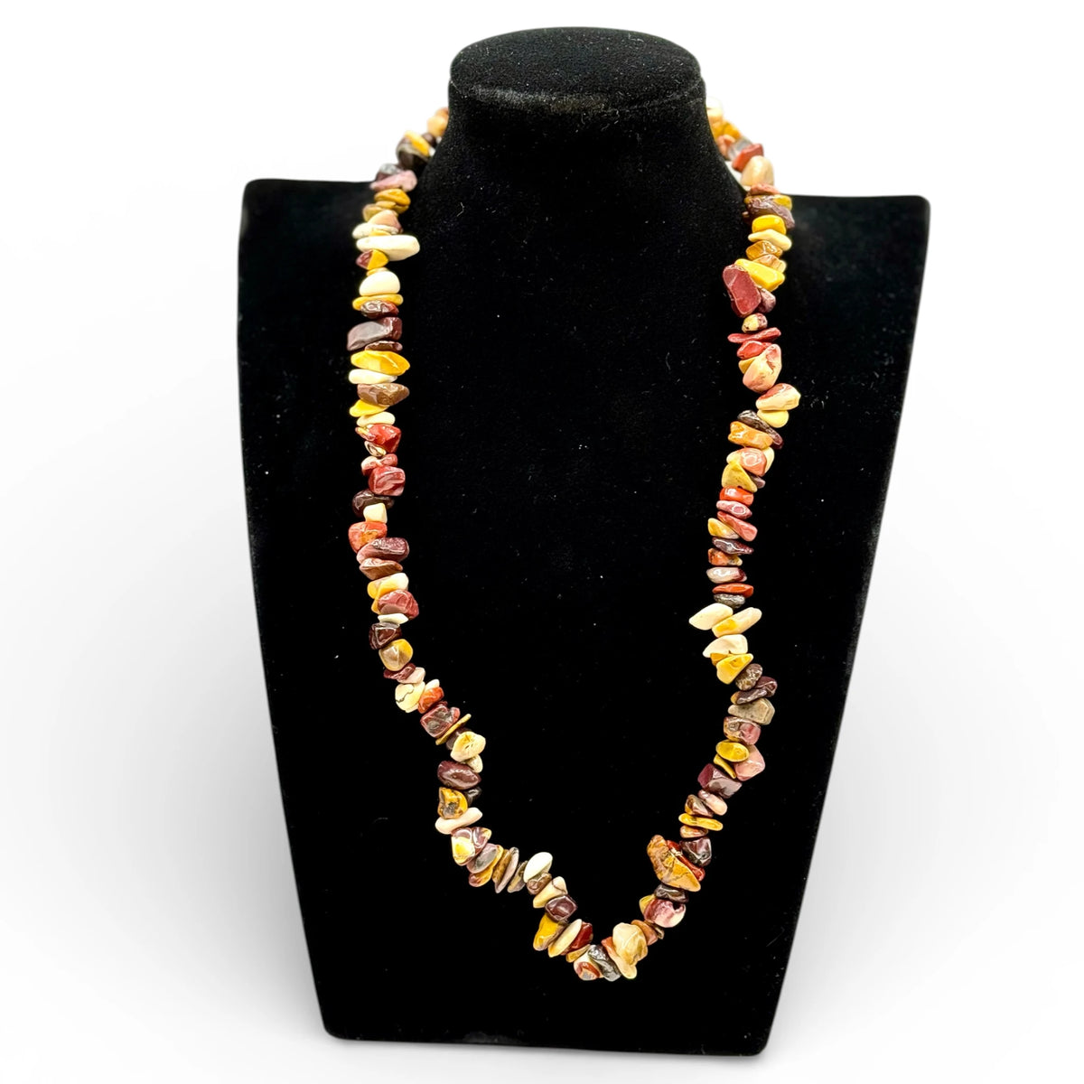 Collier baroque/chips en Jaspe Mokaite 40 et 80 cm