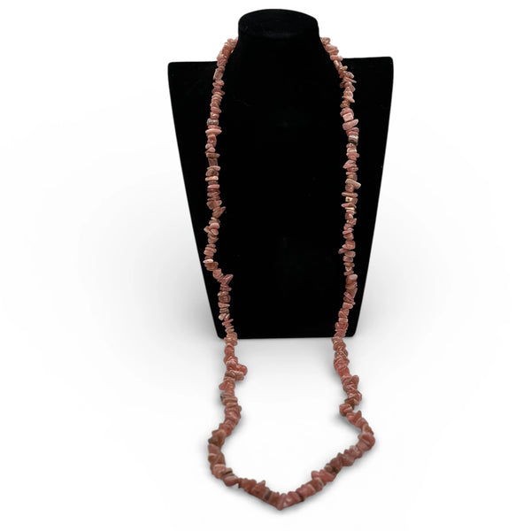 Collier baroque/chips en Rhodochrosite AA 80 cm