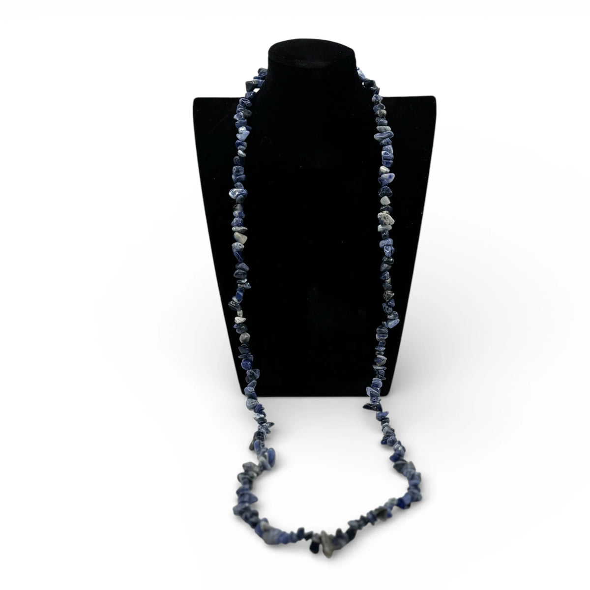 Collier baroque/chips en Sodalite 80 cm
