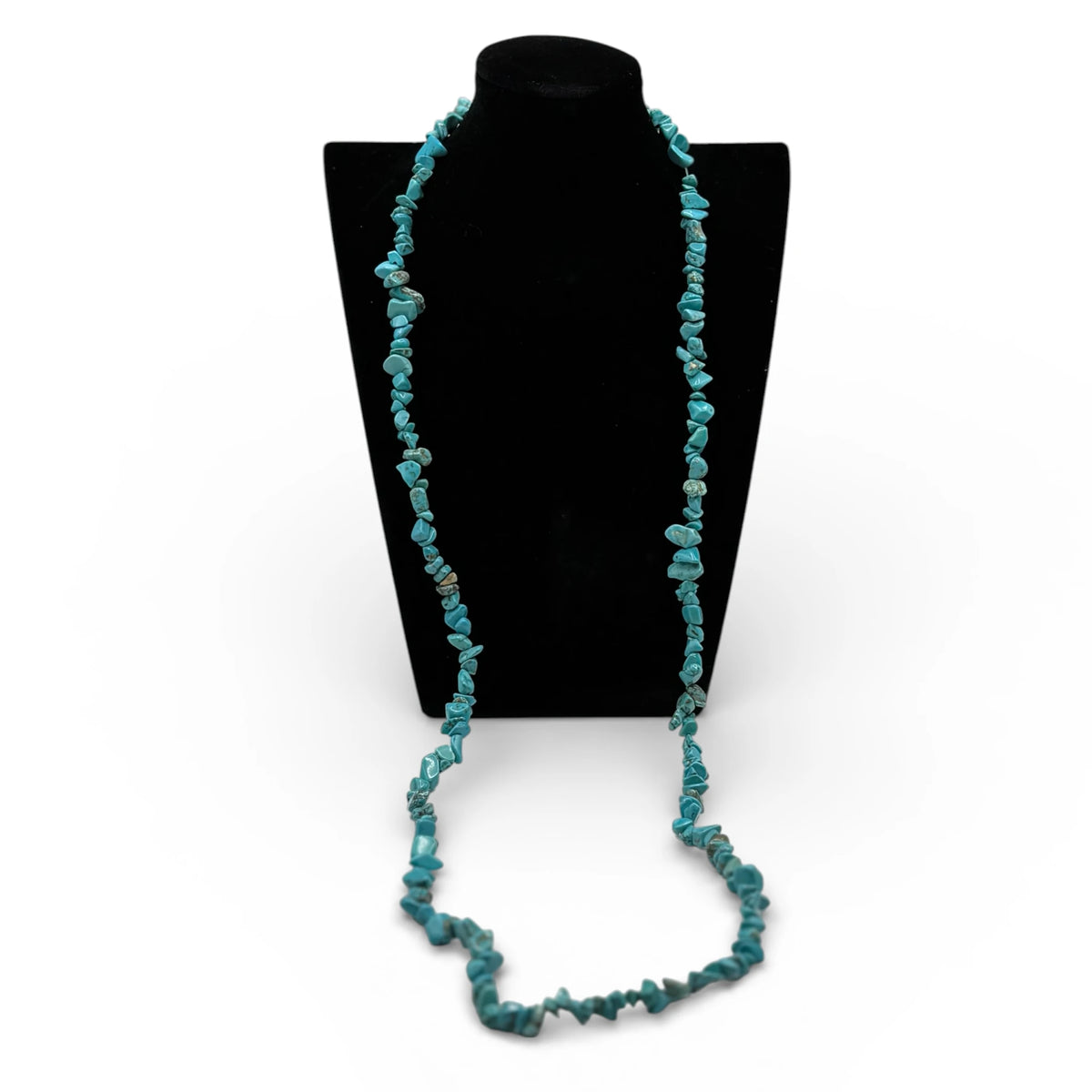 Collier baroque/chips en Turquenite/Howlite teintée 40 et 80cm