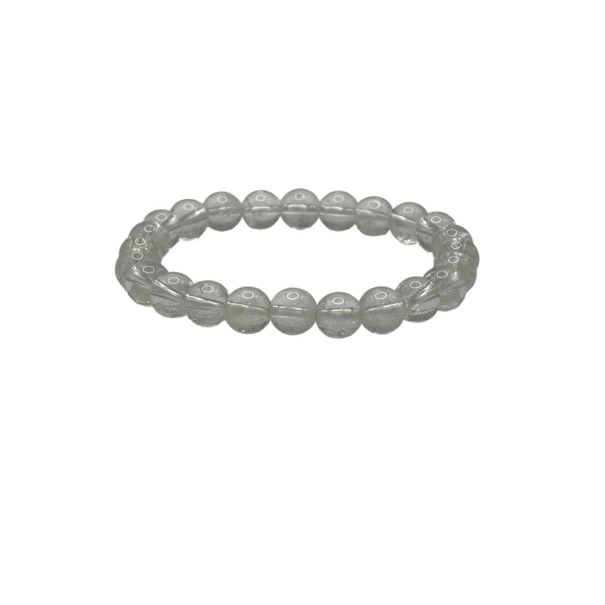 Bracelet "Clarté & Méditation" en Cristal de Roche Perles Rondes