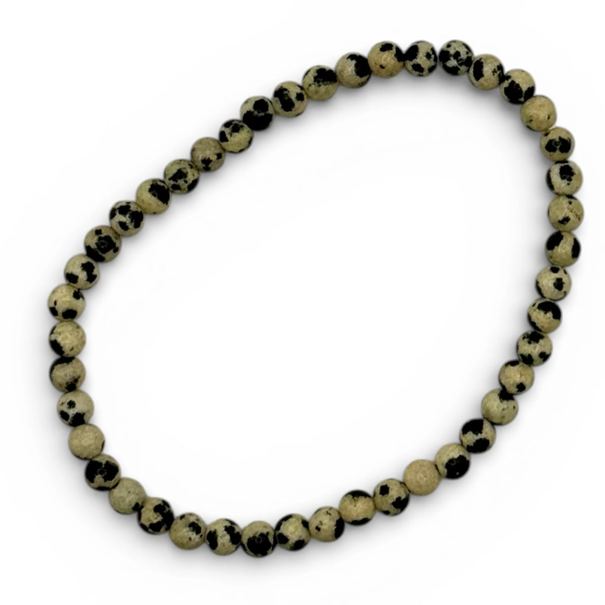 Bracelet "Vitalité & Harmonie" en Jaspe Dalmatien Perles Rondes