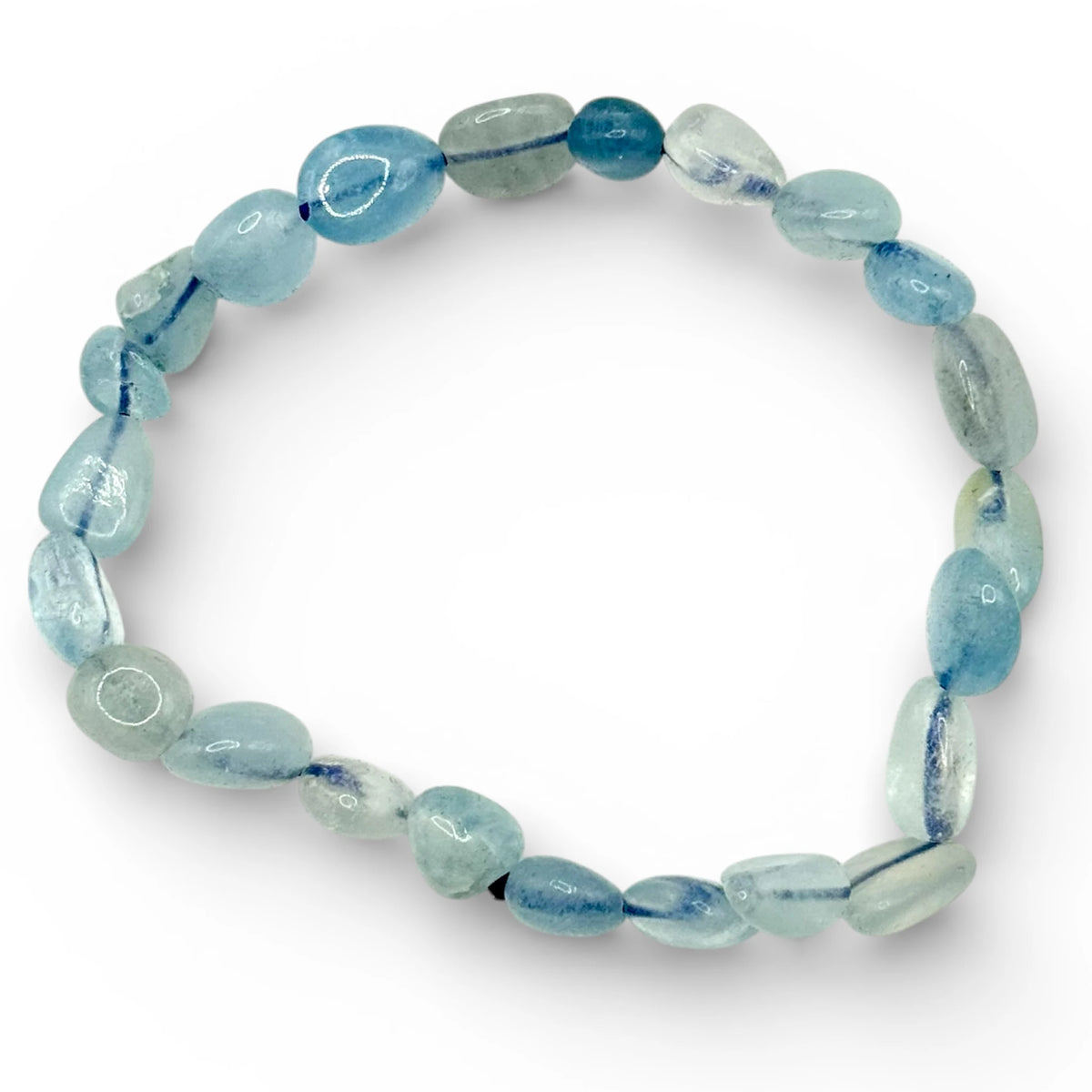 Bracelet Aigue-Marine Pierres Roulées