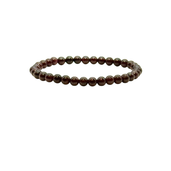 Bracelet “Vitalité & Dynamisme” en Grenat Rouge Almandin Perles Rondes