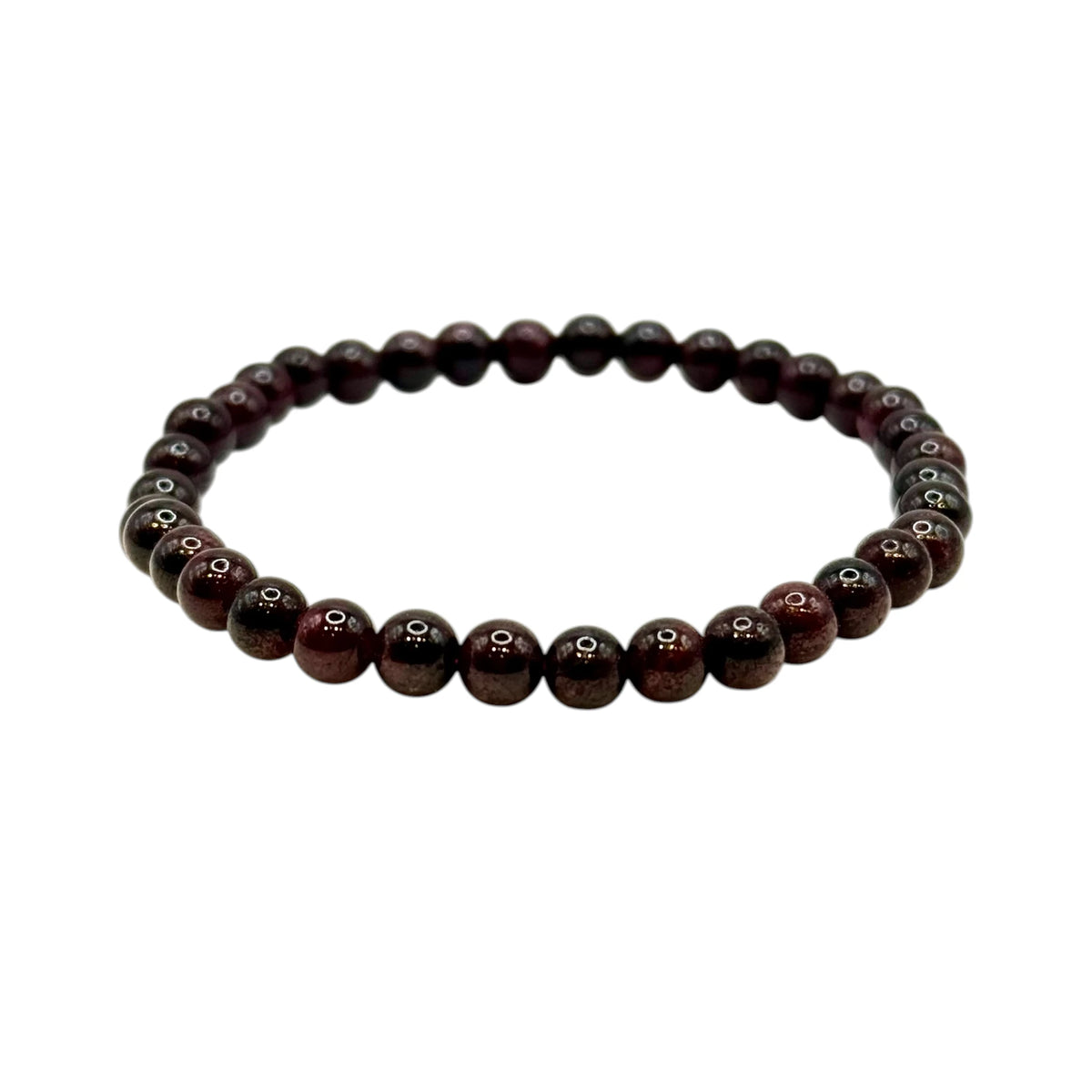 Bracelet “Vitalité & Dynamisme” en Grenat Rouge Almandin Perles Rondes
