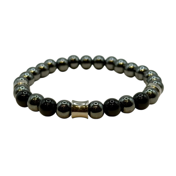 Bracelet Hématite A et Onyx